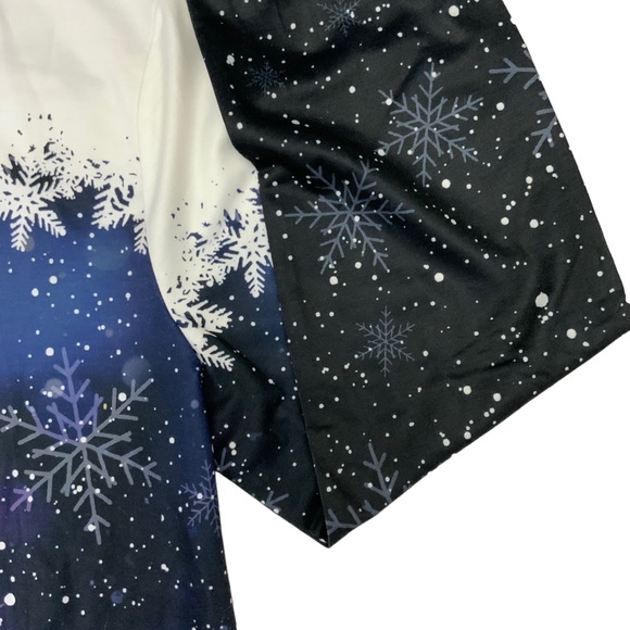 Christmas 3D Print Long Sleeve Sweatshirt Tee Top Cosmic Starry Night Women Med - Picture 10 of 16